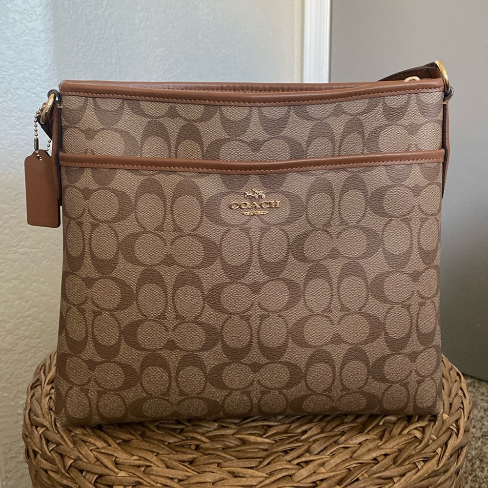 COACH Signature Crossbody File Bag